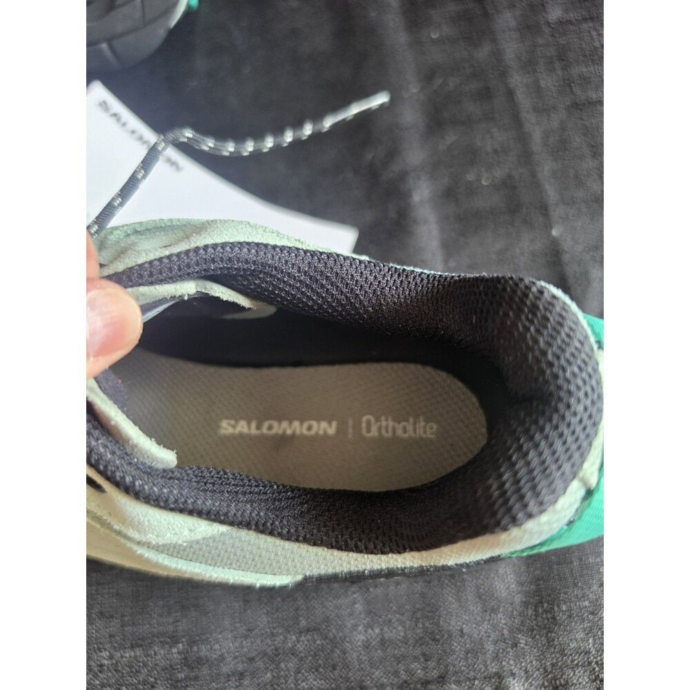Salomon X-ALP Leather Mens 10 Women 11 Green Milieu Hiking Outdoors Retail $269 - Picture 12 of 16